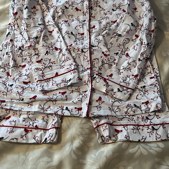 NEW-Northern Reflections Size L Birds Print Cozy Pajama Set - Picture 3 of 5